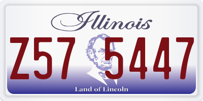 IL license plate Z575447
