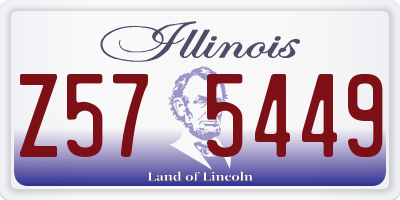 IL license plate Z575449