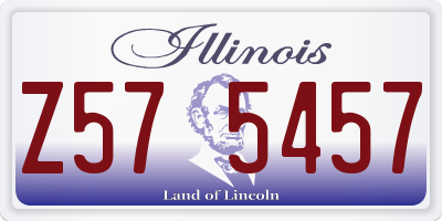 IL license plate Z575457