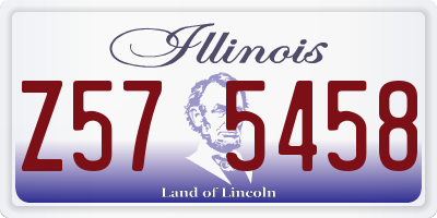 IL license plate Z575458