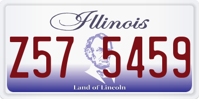 IL license plate Z575459