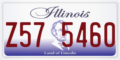 IL license plate Z575460