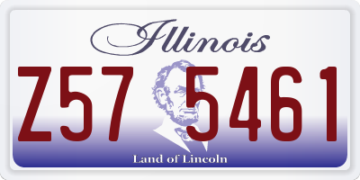 IL license plate Z575461