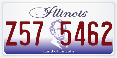 IL license plate Z575462