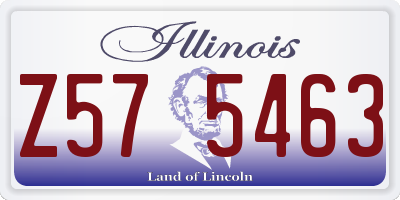 IL license plate Z575463