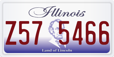IL license plate Z575466