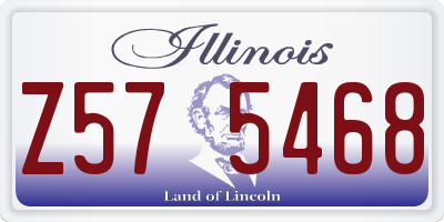 IL license plate Z575468