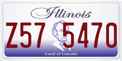 IL license plate Z575470