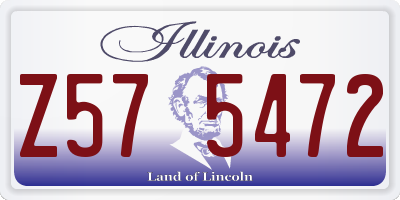 IL license plate Z575472