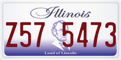 IL license plate Z575473