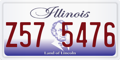 IL license plate Z575476