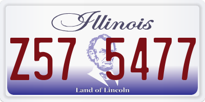 IL license plate Z575477