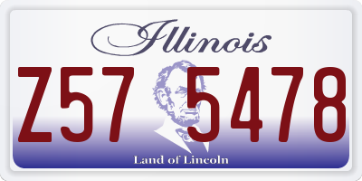 IL license plate Z575478