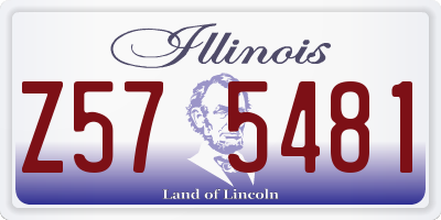 IL license plate Z575481