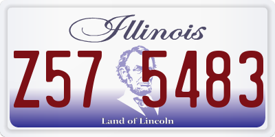 IL license plate Z575483