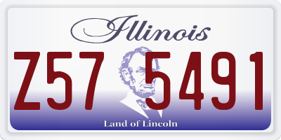 IL license plate Z575491