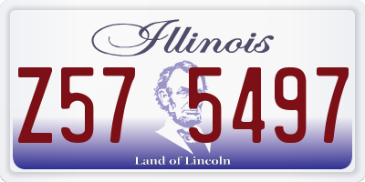 IL license plate Z575497