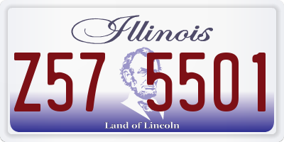 IL license plate Z575501