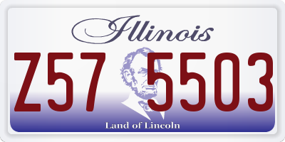IL license plate Z575503