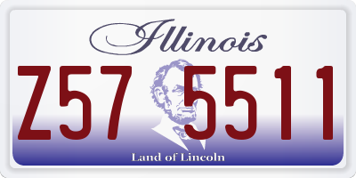 IL license plate Z575511