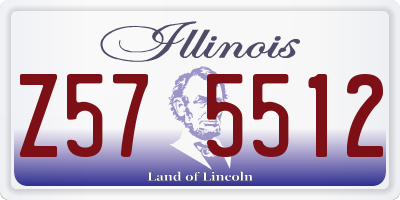 IL license plate Z575512