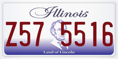 IL license plate Z575516