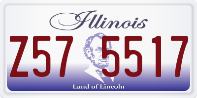 IL license plate Z575517