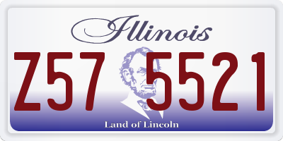 IL license plate Z575521