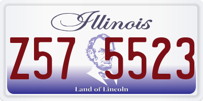 IL license plate Z575523