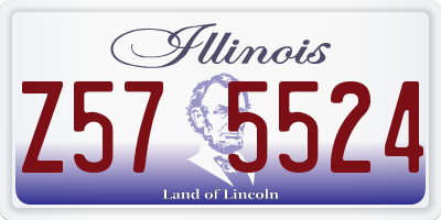 IL license plate Z575524