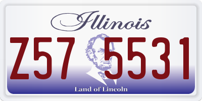 IL license plate Z575531