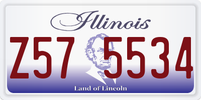 IL license plate Z575534