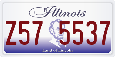 IL license plate Z575537