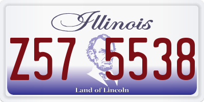 IL license plate Z575538