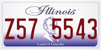 IL license plate Z575543