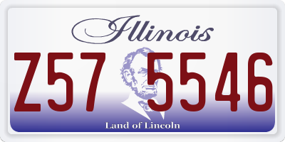 IL license plate Z575546