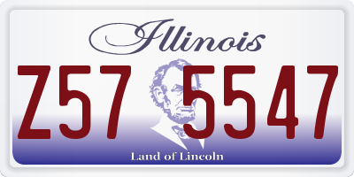 IL license plate Z575547