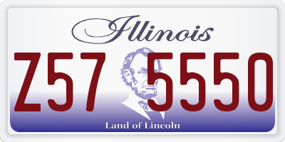 IL license plate Z575550