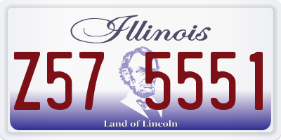 IL license plate Z575551