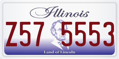 IL license plate Z575553