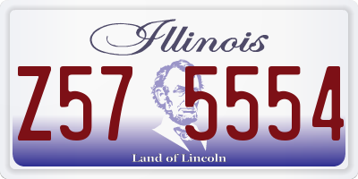 IL license plate Z575554