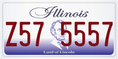 IL license plate Z575557