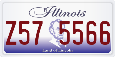 IL license plate Z575566