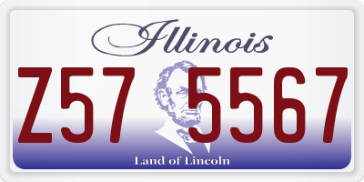 IL license plate Z575567