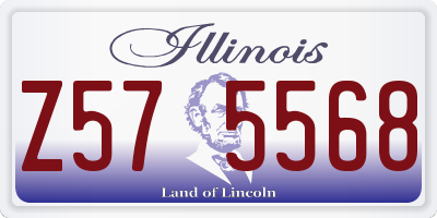IL license plate Z575568