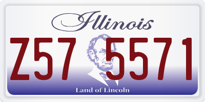 IL license plate Z575571