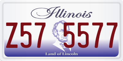 IL license plate Z575577