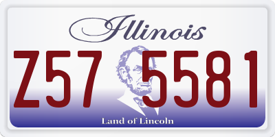 IL license plate Z575581