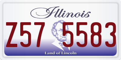 IL license plate Z575583