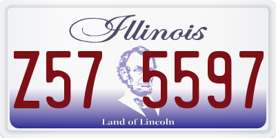 IL license plate Z575597